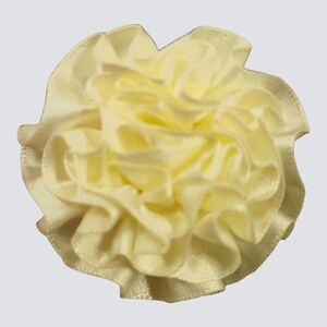 MEN'S LARGE SOLID IVORY LAYERED LAPEL PIN FLOWER.